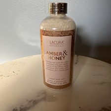 Lacura Botanicals Amber  Honey Scented Bath Salts 15 oz New