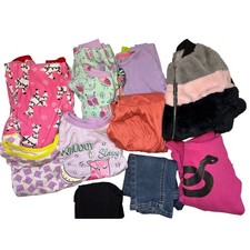 Girls Size 6/6X Clothing Lot Fall Winter Bundle Sweatshirt Dress PJs 11 Pcs