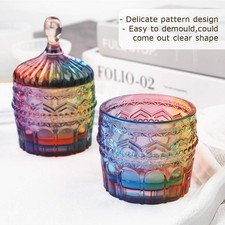 Resin Jar Mold with Lid Silicone Box Mold for Epoxy Resin Casting DIY Storage...