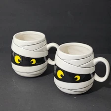 Harry And David Mummy Mugs 24 oz Lot of 2 Halloween