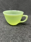 Vintage Fire King Green Jadeite Jane Ray Ribbed Tea Cup