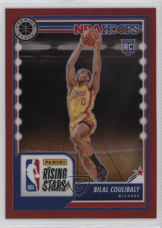 2023 NBA Hoops Premium Stock Red Prizm /275 Bilal Coulibaly #287 Rookie RC 1nr7