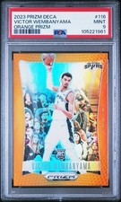 2023 Panini Prizm Deca Victor Wembanyama Orange Prizm /49 PSA 9 Low Pop Rookie