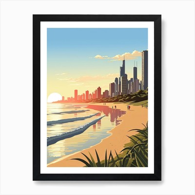 Great Barrier Reef, Australien, flach gerahmtes Wandbild Poster Leinwanddruck Bild