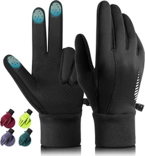 rivmount Winter Gloves Women Men for Cold Weather, Running Large, Black 