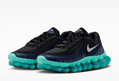 Nike IQ7635-001 Black Teal Gradient Full Air Cushion Low Top Running Sneaker Uni