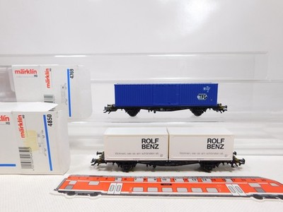 Märklin H0 AC 2x Containerwagen DB NEM KK KKK 4769 TFG 4850 NEUW+OVP #EE271-1