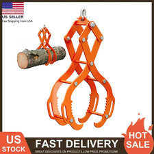 28''/32''/36" Log Lifting Tongs, 4-Claw Log Tongs, Heavy Duty Steel Log Grapple