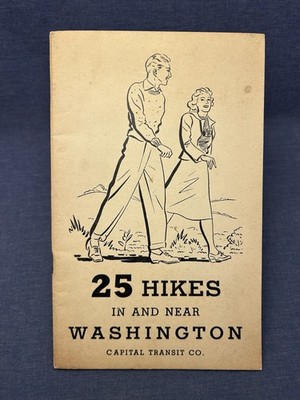 ~1950 Capital Transit Co 25 Hikes in & Near Washington DC Bus Walking Maps Rare