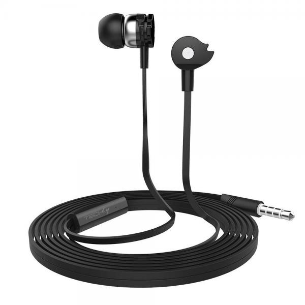 Techly Auricolari Stereo In-Ear con microfono Neri