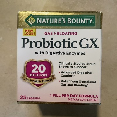 Nature's Bounty -Probiotic GX -25 Pills Expiration 6/2027