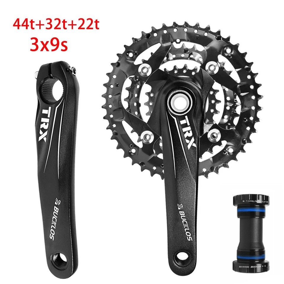 Guarnitura BUCKLOS 22-44T 104BCD – Doppia/Tripla 3x10S Per MTB E Corsa, Compatibile Shimano