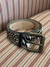 VTG STREETS AHEAD Multi Pattern Hair on Hide Belt SZ M Made in USA 44144 GUC