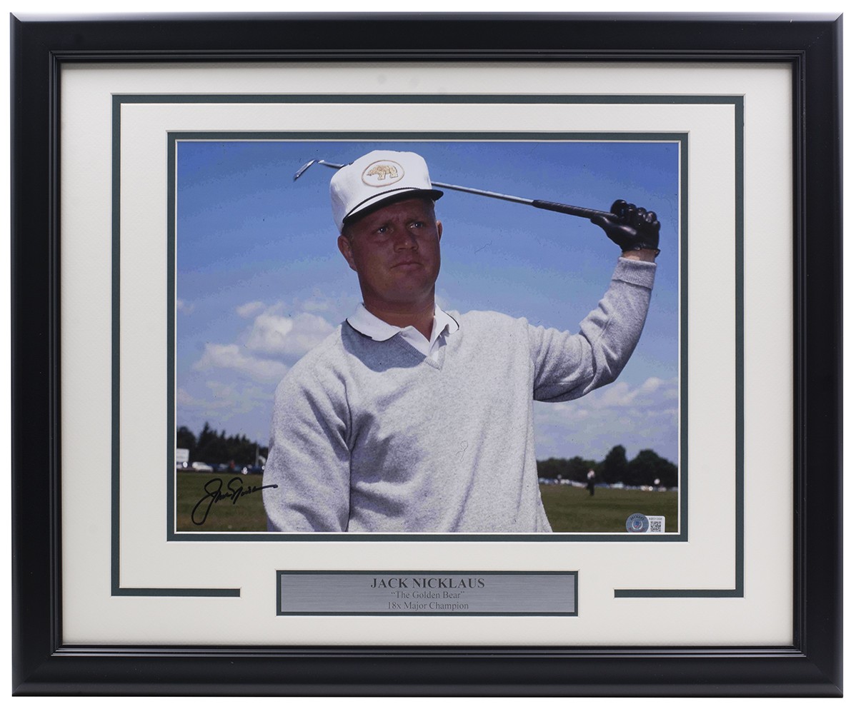 Jack N Autographed Signed icklaus Framed 11x14 Golf Photo BAS LOA AB51358 