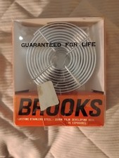 1 New Brooks 35mm 24 Exp. Stainless Steel Film Developing Reel Made In Japan