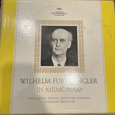 William Furtwangler In Memorial DGG 5 LP Box Set VG+ With Booklet
