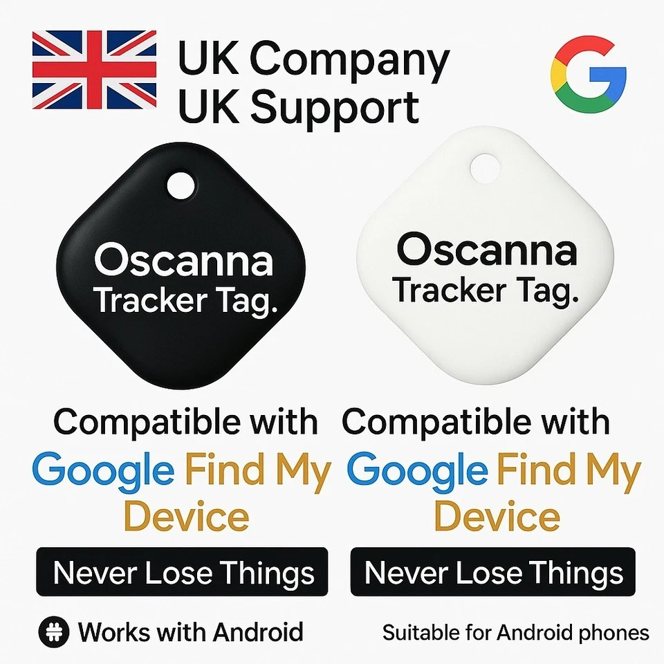 2-Pack Oscanna Localizzatore Etichetta per Google Trova My Dispositivo, Come - Immagine 2 di 4