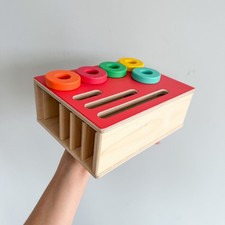 Lovevery The Realist Play Kit Count  Slide Ring Chute Toy Red