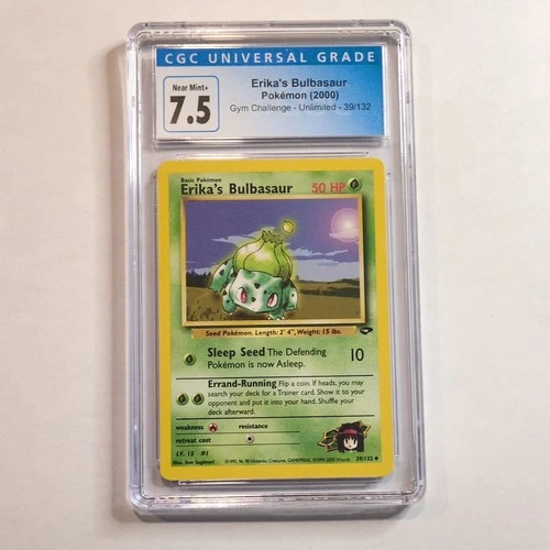 CGC 7.5 Erika’s Bulbasaur 39/132 Gym Challenge 2000 Pokémon TCG
