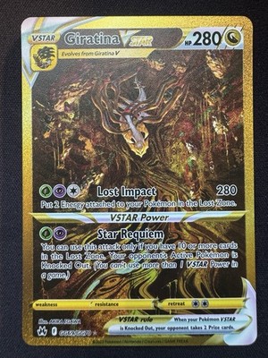 Pokemon Giratina VSTAR GOLD Secret GG69/GG70 Crown Zenith: Galarian Gallery NM