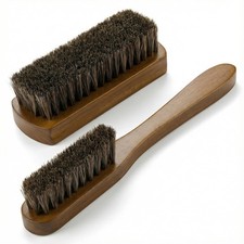 TAKAVU Leather Upholstery Cleaning Brush Set, 100 Horse Hair Bristle