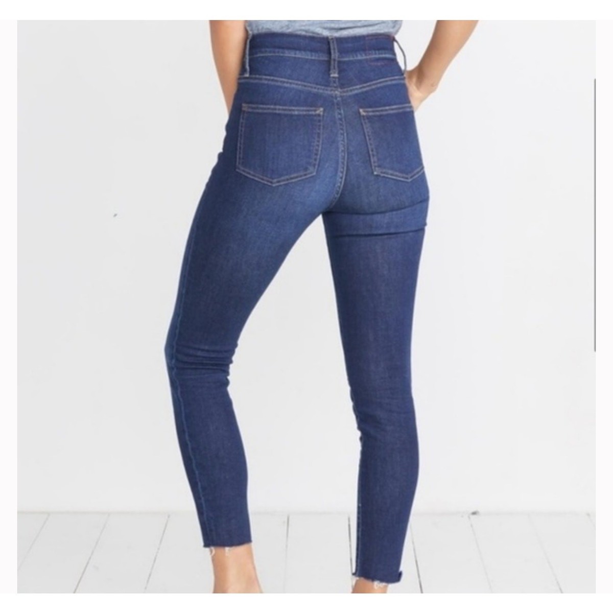 Marine Layer High Skinny Jeans Women's 26 Blue Dark Wash High Waisted View 3