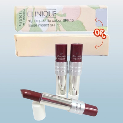 HIGH IMPACT SPF 15 BY CLINIQUE 27 AFTER PARTY LIPSTICK 0.13 OZ LOT OF 3