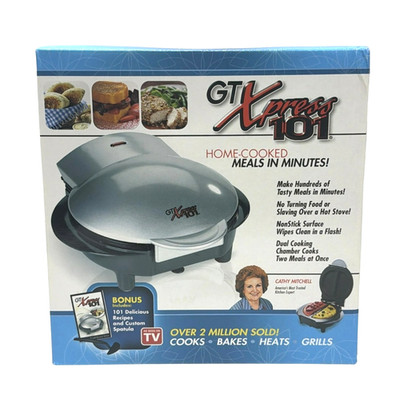 GT Xpress 101 Electric Grill Snack Dessert Maker w/ Recipes NEW NIB