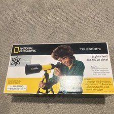 National Geographic Refractor Telescope 18x-180x Durable Metal Tube Glass Lenses