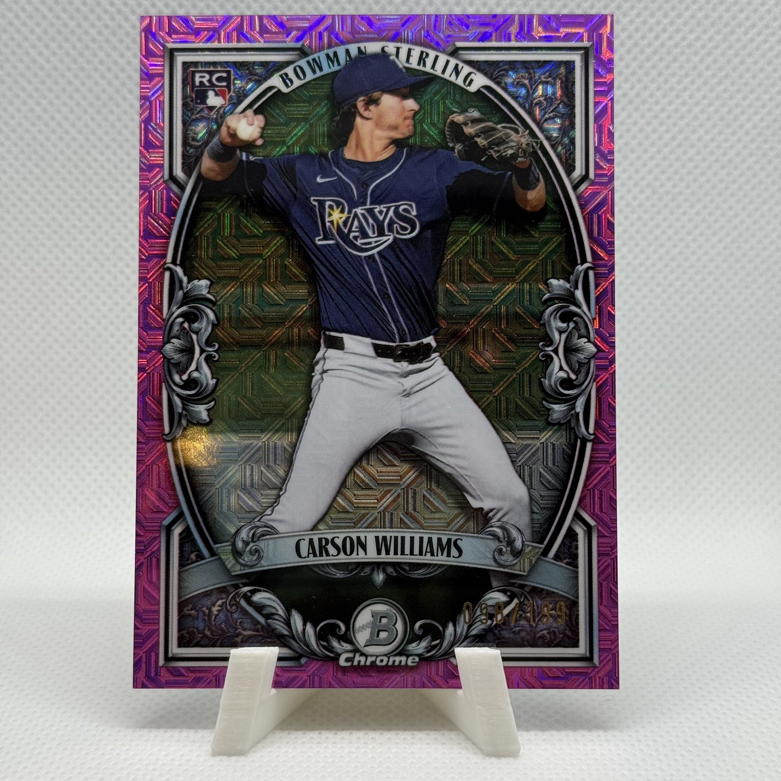 2026 Bowman Carson Williams Sterling Rookie - Pink MOJO /199 #BST-15 Rays