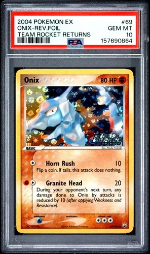 PSA 10 Onix Reverse Holo 69/109 Team Rocket Returns Pokemon