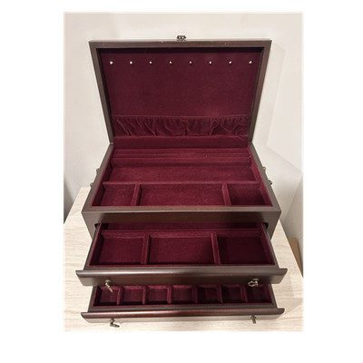 Joyero Vintage Reed & Barton Eureka Modelo 663 (Año 1989) Madera 3 Niveles