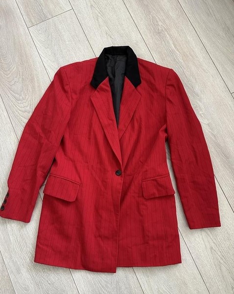 Women Betty Barclay Blazer Red Striped Other