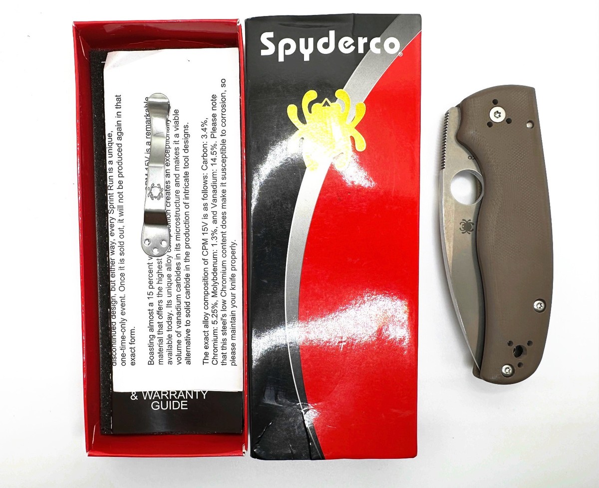 Spyderco Shaman/Brown G10 /15V Stonewash /C229GPBN15V Discontinued