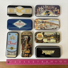 Vintage Fossil Watch Tins From 1990s Lot Of 8...