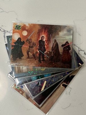 2025 Topps Star Wars Chrome Galaxy Mini Diamond Parallel Refractor Lot 12 Cards
