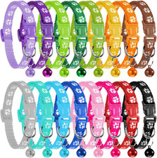 16PCS Puppy Collars for Litter Puppy Adjustable Puppys ID Collars Soft Nylon ...