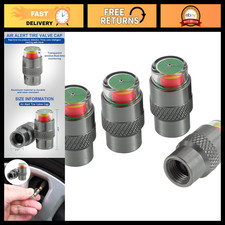 4-pack Tire Pressure Monitor Valve Stem Caps - 36-40 Psi Easy Read Aluminum 4-pack Tire Pressure Monitor Valve Stem Caps - 36-40 Psi Easy Read Aluminum