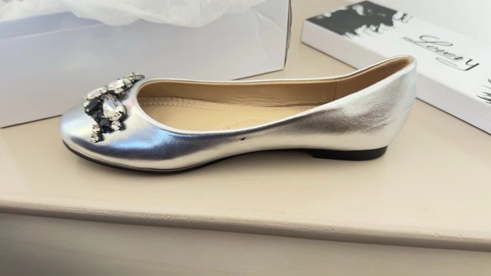 Ballerina Donna Argento 38 Con Pietre. - Immagine 2 di 4