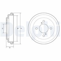 2X Delphi Bremstrommel BF646 FüR Suzuki Celerio LF AVK310