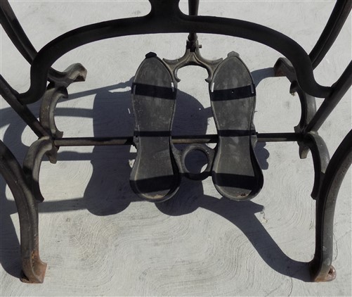 Treadle Sewing Machine, Cast Iron Base, Industrial Wheeler Wilson Steampunk QI,