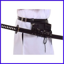 Swords Black Frog Holster with Belt Medieval Rapier Cross Lacing Holder Belt