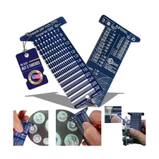 HexSizer - SAE Hex Nut and Bolt Size Gauge Tool & Inch Thread Pitch Checker S...