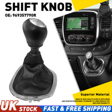 For Vauxhall Vivaro 2014-2019 6 Speed Gear Stick Shift Knob Gaiter Boot W/ Base