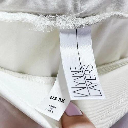 WynneLayers 3X Cream Washed Modal Wide-Leg Pant Pull On Stretch Flowy Lounge - Picture 3 of 4