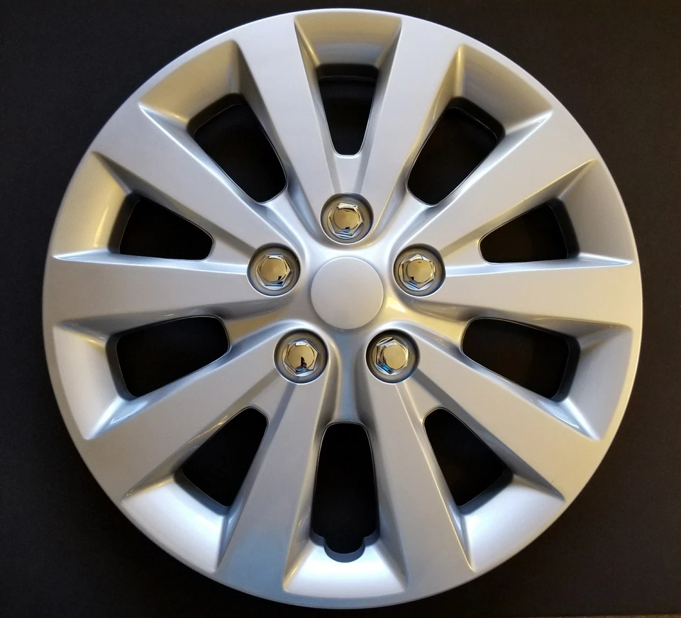 New Wheel Covers Hubcaps Fits 2013-2019 Nissan Sentra S/SV 16" Silver Set Of 4 - Image 2 of 4