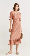 Mango Women’s Midi Dress Polka Dot Size 4