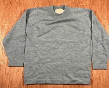 Pendleton Light Blue 100 Virgin Wool Vintage Crewneck Sweater 38 Girls
