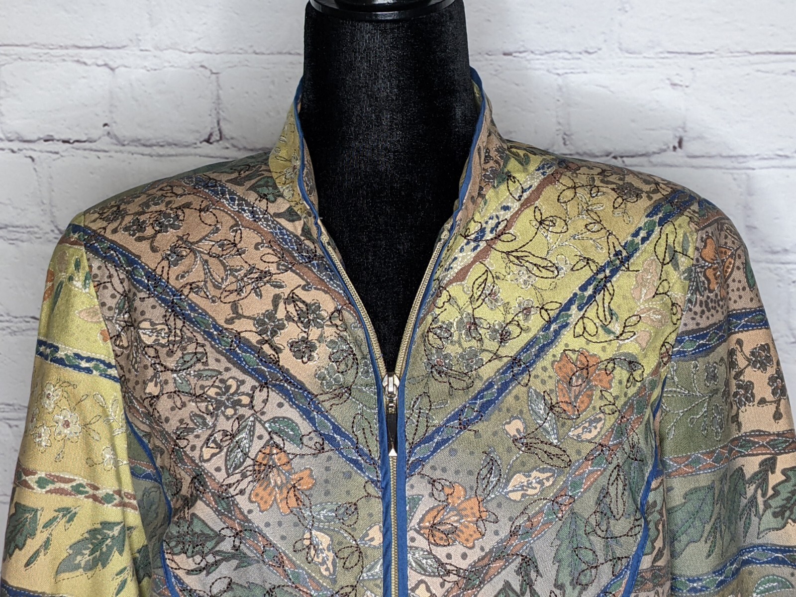 Coldwater Creek Beautiful Patchwork Embroidery Ja… - image 2