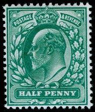 SG216, ½d blue-green, NH MINT.